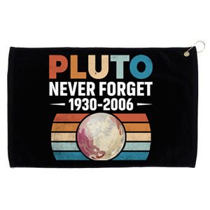 Funny Retro Space Science Never Forget Pluto Gift Grommeted Golf Towel