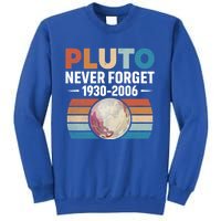 Funny Retro Space Science Never Forget Pluto Gift Sweatshirt