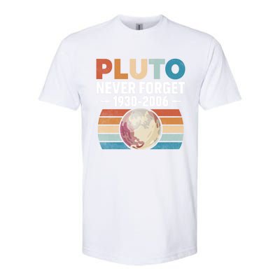 Funny Retro Space Science Never Forget Pluto Gift Softstyle CVC T-Shirt