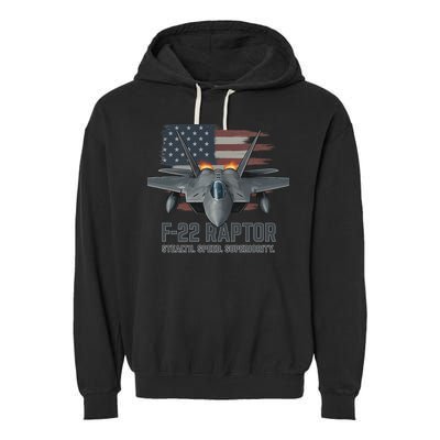 F-22 Raptor Stealth Speed Superiority Garment-Dyed Fleece Hoodie