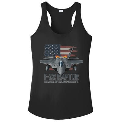 F-22 Raptor Stealth Speed Superiority Ladies PosiCharge Competitor Racerback Tank