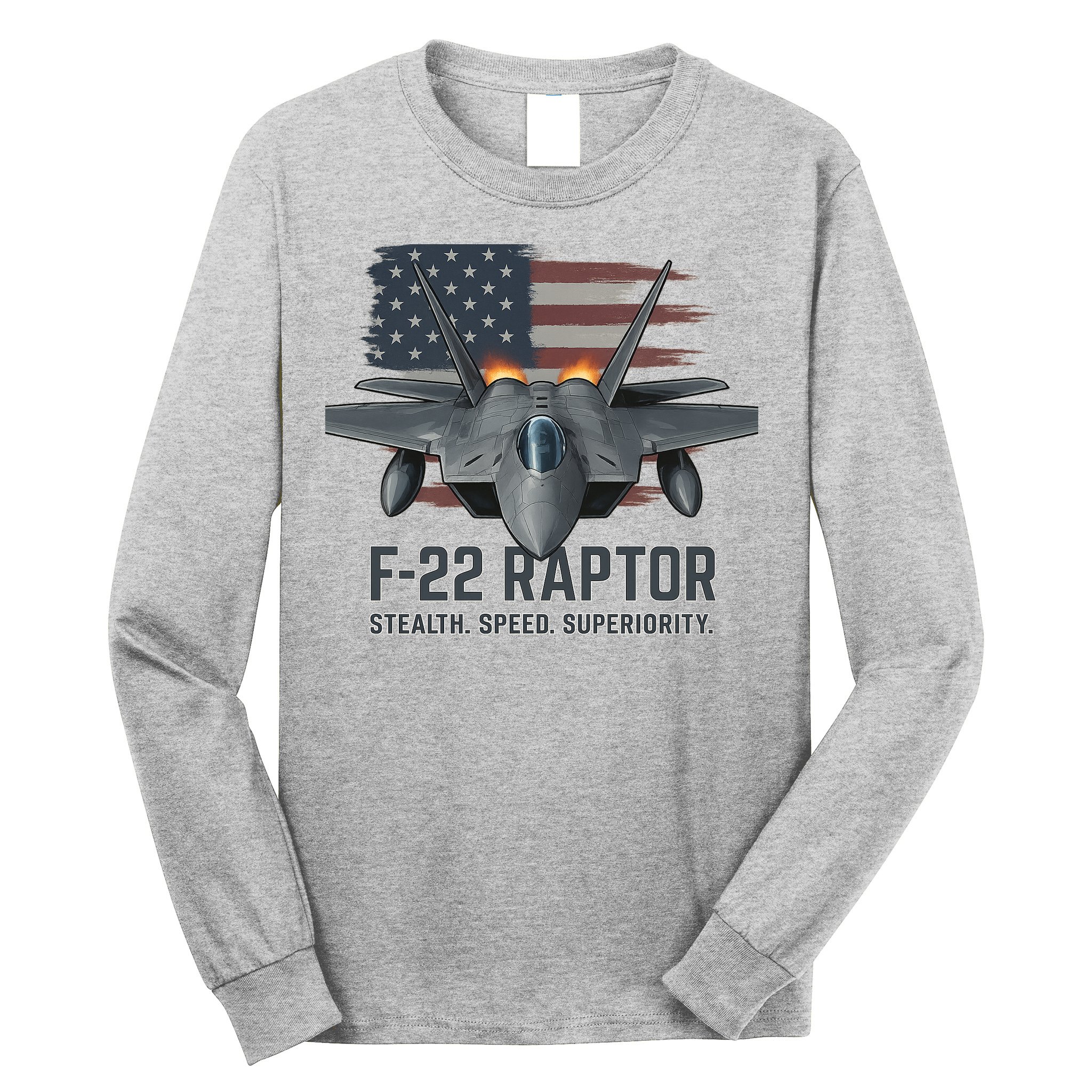 F-22 Raptor Stealth Speed Superiority Long Sleeve Shirt