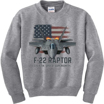F-22 Raptor Stealth Speed Superiority Kids Sweatshirt