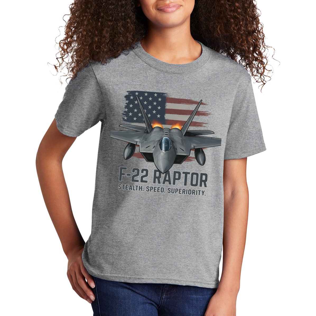 F-22 Raptor Stealth Speed Superiority Kids T-Shirt
