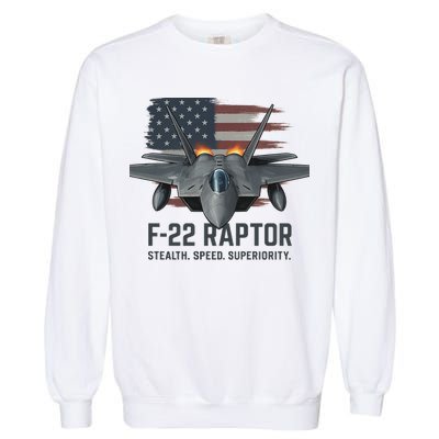 F-22 Raptor Stealth Speed Superiority Garment-Dyed Sweatshirt