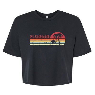 Florida Retro Style Fl Usa Bella+Canvas Jersey Crop Tee