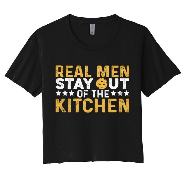 Funny Real Stay Out Of The Kitchen Pickleball Vintage Great Gift Crop Top