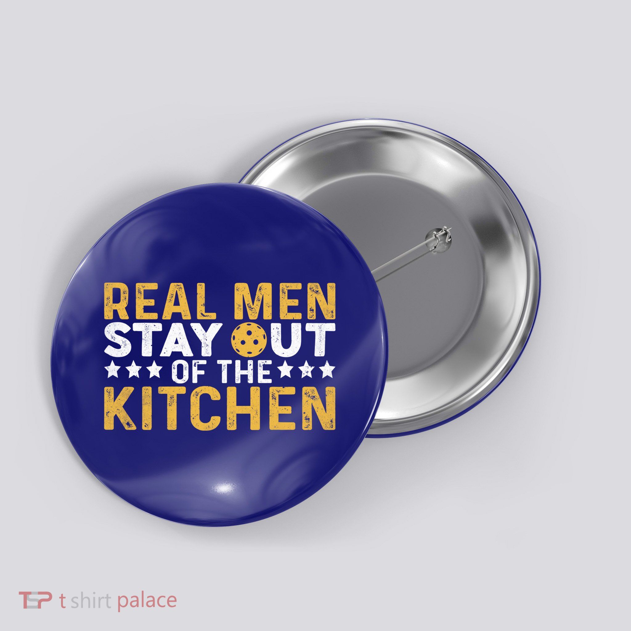 Funny Real Stay Out Of The Kitchen Pickleball Vintage Great Gift Button