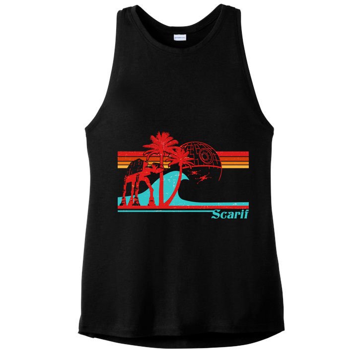Funny Retro Scarif Summer Ladies PosiCharge Tri-Blend Wicking Tank