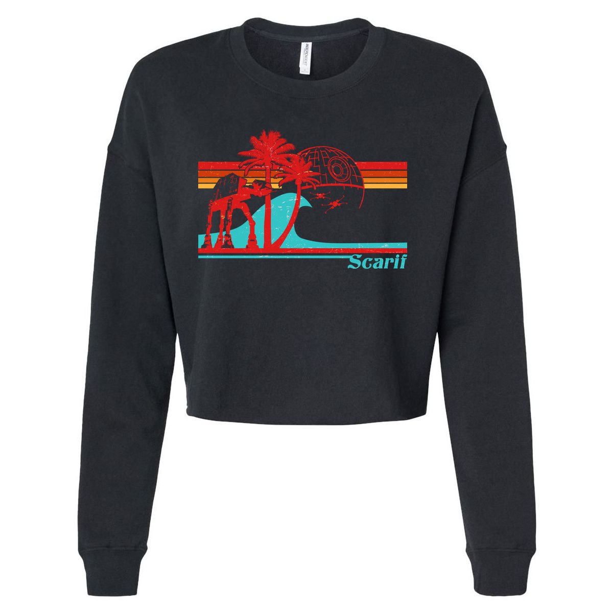 Funny Retro Scarif Summer Cropped Pullover Crew