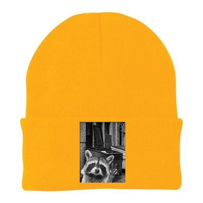 Funny Raccoon Selfie Knit Cap Winter Beanie