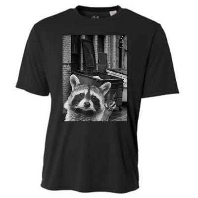 Funny Raccoon Selfie Cooling Performance Crew T-Shirt