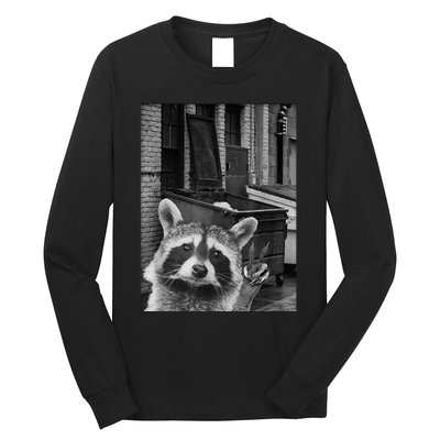 Funny Raccoon Selfie Long Sleeve Shirt