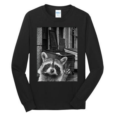 Funny Raccoon Selfie Tall Long Sleeve T-Shirt