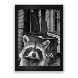 Funny Raccoon Selfie Poster