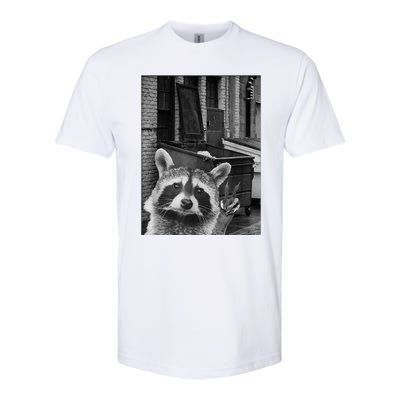 Funny Raccoon Selfie Softstyle® CVC T-Shirt