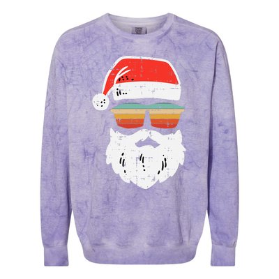 Festive Retro Sunglasses for Christmas Celebrations Colorblast Crewneck Sweatshirt