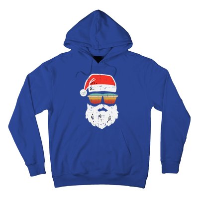 Festive Retro Sunglasses for Christmas Celebrations Hoodie