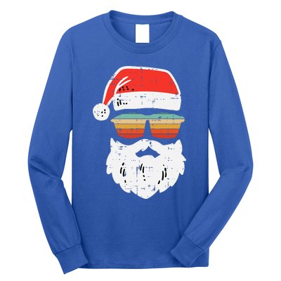 Festive Retro Sunglasses for Christmas Celebrations Long Sleeve Shirt