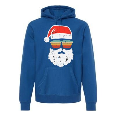 Festive Retro Sunglasses for Christmas Celebrations Premium Hoodie