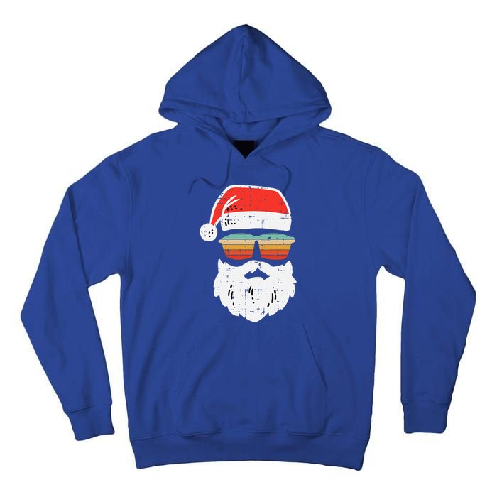 Festive Retro Sunglasses for Christmas Celebrations Tall Hoodie