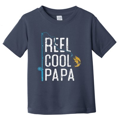 Fishing Retro Style Papa Father’s Day Gift Fisherman Papa Toddler T-Shirt