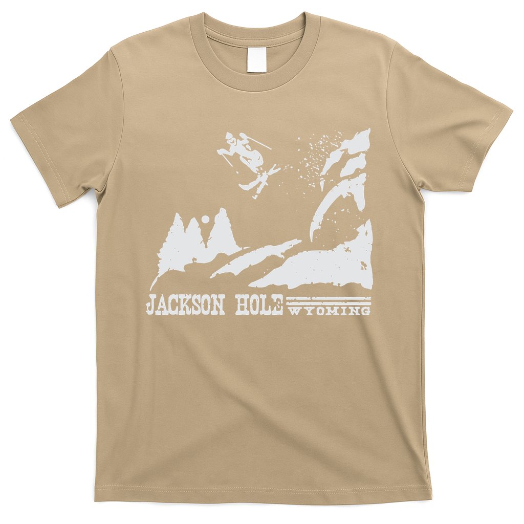 Funny Retro Ski T Jackson Hole Wyoming Skiing T Vintage Ski Resort T T-Shirt