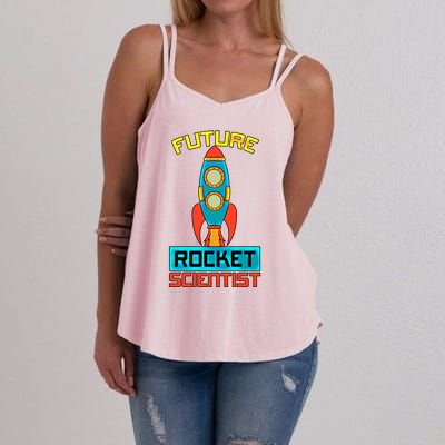 Future Rocket Scientist Spaceship Planets Space Gift Women's Strappy Tank