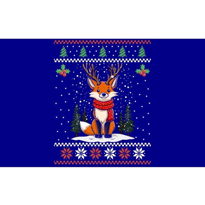 Fox Reindeer Santa Ugly Christmas Xmas Gift Bumper Sticker