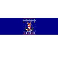 Fox Reindeer Santa Ugly Christmas Xmas Gift Bumper Sticker