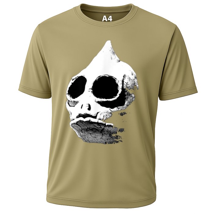 Funny Retro Sleestak Reptilian Skull Graphic Cooling Performance Crew T-Shirt