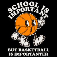 Funny Retro School Is Important But Basketball Is Importanter Backpack