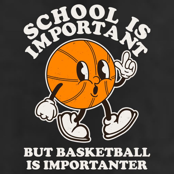 Funny Retro School Is Important But Basketball Is Importanter Beanie