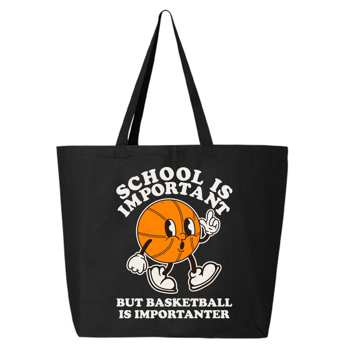 Funny Retro School Is Important But Basketball Is Importanter 25L Jumbo Tote