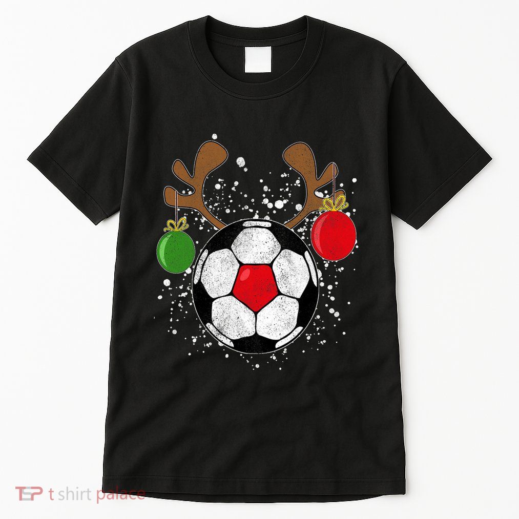 Funny Reindeer Soccer Christmas Rednose Pajama Tall T-Shirt