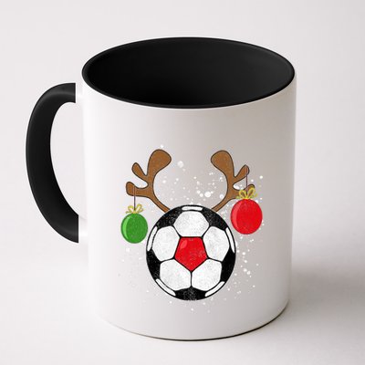 Funny Reindeer Soccer Christmas Rednose Pajama Mug