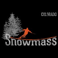 Funny Retro Snowmass Colorado Distressed Skiing Baby Bodysuit