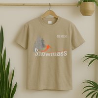 Funny Retro Snowmass Colorado Distressed Skiing T-Shirt