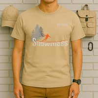 Funny Retro Snowmass Colorado Distressed Skiing T-Shirt