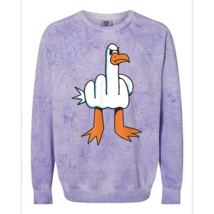 Funny Rude Seagull Colorblast Crewneck Sweatshirt