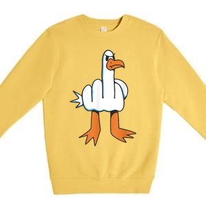 Funny Rude Seagull Premium Crewneck Sweatshirt