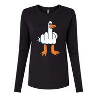 Funny Rude Seagull Womens Cotton Relaxed Long Sleeve T-Shirt