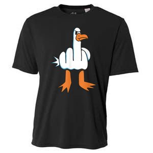 Funny Rude Seagull Cooling Performance Crew T-Shirt