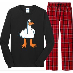 Funny Rude Seagull Long Sleeve Pajama Set