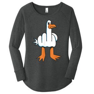 Funny Rude Seagull Women's Perfect Tri Tunic Long Sleeve Shirt