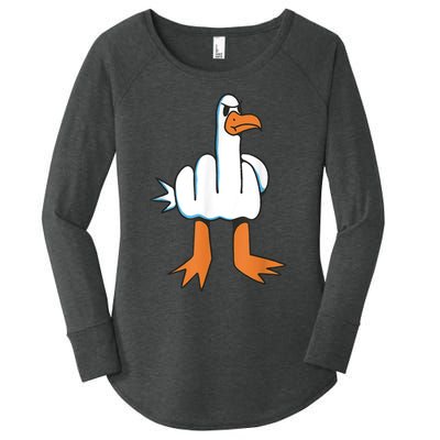 Funny Rude Seagull Women's Perfect Tri Tunic Long Sleeve Shirt