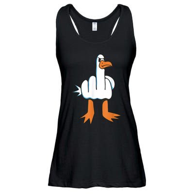 Funny Rude Seagull Ladies Essential Flowy Tank