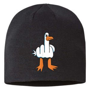 Funny Rude Seagull Sustainable Beanie