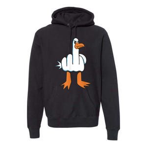 Funny Rude Seagull Premium Hoodie