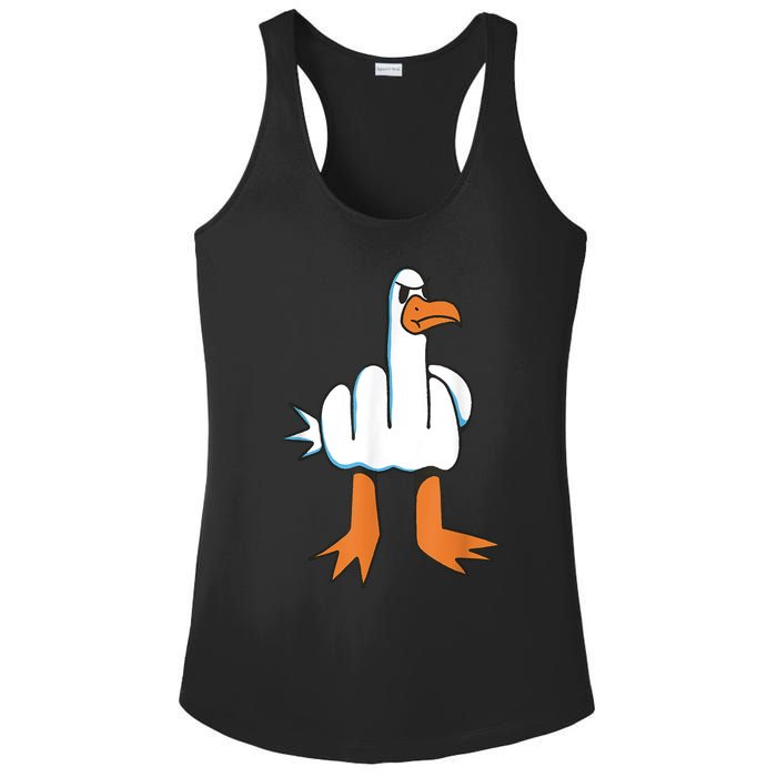 Funny Rude Seagull Ladies PosiCharge Competitor Racerback Tank